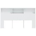 vidaXL Armoire de tête de lit Blanc 180x19x103 5 cm