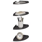 vidaXL Étagère Flottante d'Angle 4 pc Noir 18 x 18 x 2 cm