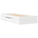 vidaXL Cadre de lit blanc 90x200 cm bois d'ingénierie