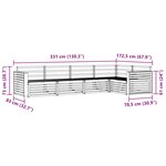 vidaXL Ensemble de canapés d'extérieur 5 pc Naturel
