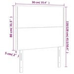 vidaXL Tête de lit à LED Taupe 90x5x118/128 cm Tissu