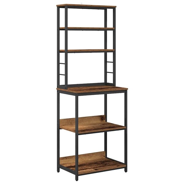 vidaXL Étagère de cuisine Bois Ancien 60 x 40 x 168 cm