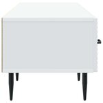 vidaXL Meuble TV Blanc 147 x 34 5 x 30 cm Bois d'ingénierie