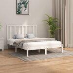 vidaXL Cadre de lit sans matelas blanc 160x200 cm bois massif