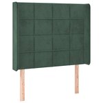 vidaXL Sommier à lattes de lit matelas et LED Vert foncé 100x200 cm
