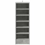 vidaXL Armoire à chaussures Gris béton 31 5x35x90 cm Bois d'ingénierie