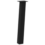 vidaXL Pieds de table console 4 pièces Noir 72 cm Acier