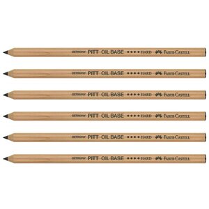 Crayon Pitt Oil Base Noir Dur N° 4 x 6 FABER-CASTELL
