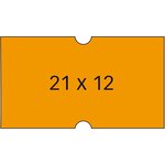 Lot de rouleaux de 1000 étiquettes enlevables 21x12 orange fluo rectangulaires agipa