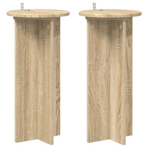 vidaXL Support de Plante 2 pièces Chêne Sonoma 29 5 x 29 5 x 60 cm
