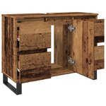 vidaXL Armoire de salle de bain vieux bois 80x33x60 cm bois ingénierie