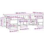 vidaXL Ensemble de canapés d'extérieur 7 pc Naturel et Beige
