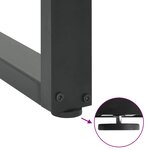 vidaXL Pieds de table basse en U 2 pièces Anthracite 70 x (30-31) cm Acier