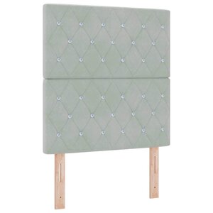 vidaXL Tête de lit LED avec bandes LED Gris clair 80 cm Velours