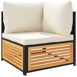 vidaXL Salon de jardin avec coussins 9 Pièces bois massif d'acacia