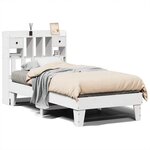 vidaXL Cadre de lit sans matelas blanc 90x190 cm bois de pin massif