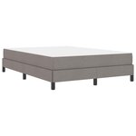 vidaXL Lit à ressorts avec matelas Taupe 140 x 200 cm tissu