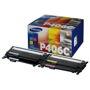Cartouche de toner CLT-P406C, SU375A, lot noir, cyan, magenta, jaune