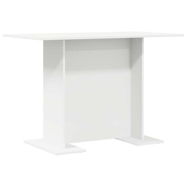 vidaXL Table de salle à manger Blanc 110 x 60 x 75 cm
