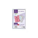 Etui De Protection Multi-cartes 4 Volets Pvc Lisse 20/100e - Cristal - X 10 - Exacompta