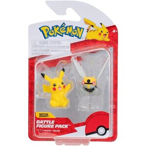Jazwares PKW3576 - Pokémon - Lot de 2 figurines de combat Ninjask et Pikachu