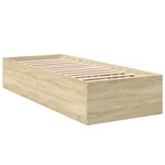 vidaXL Cadre de lit chêne sonoma 90x200 cm bois d'ingénierie