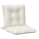 vidaXL Coussins de chaise à dossier bas lot de 4 crème mélangé tissu