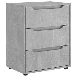 vidaXL Buffet VISNES gris béton 60x40x73 cm bois d'ingénierie