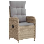 vidaXL Chaise de jardin inclinable Beige et Gris clair