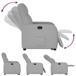 vidaXL Fauteuil inclinable gris nuage tissu