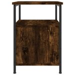 vidaXL Tables de chevet 2 Pièces chêne fumé 34x35 5x50 cm bois ingénierie