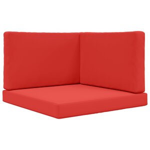 vidaXL Coussin de canapé d'extérieur 3 Pièces Rouge Polyester