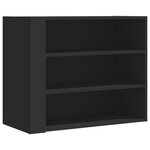 vidaXL Armoire murale noir 75x35x60 cm bois d'ingénierie