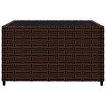 vidaXL Salon de jardin 3 Pièces avec coussins marron résine tressée