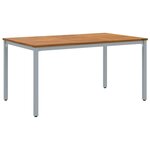 vidaXL Ensemble de salle à manger pour jardin 5 Pièces Gris et marron