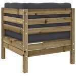 vidaXL Salon de jardin 8 Pièces avec coussins bois de pin imprégné
