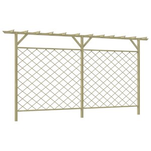 vidaXL Clôture à lattes de jardin avec pergola Bois