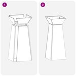 vidaXL Porte-plante sur pilier de jardin avec un bol de 40x40x100 cm en inox.