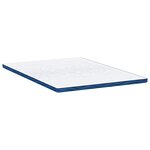 vidaXL Coussins de Matelas Blanc et Bleu 140 x 200 cm