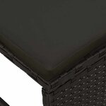 vidaXL Ensemble de canapé de jardin 6 Pièces Noir polyrotin