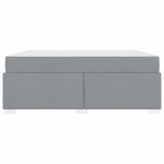 vidaXL Cadre de lit avec matelas Gris clair 180 x 200 cm tissu