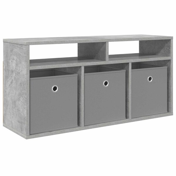 vidaXL Basboard avec tiroir Gris béton 87 x 27 5 x 43 cm