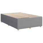 vidaXL Sommier à lattes de lit et matelas gris clair 120x190 cm tissu