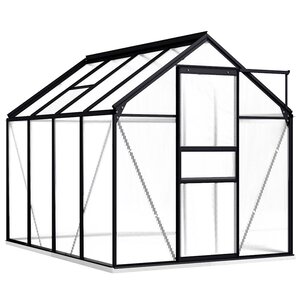 vidaXL Serre avec cadre de base Anthracite Aluminium 4 75 m²