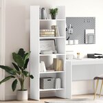 vidaXL Bibliothèque Blanc 60x35x180 cm Bois d’ingénierie