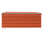 vidaXL Auvent rétractable manuel store LED 3 5x2 5 m Orange et marron
