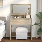 vidaXL Tables de maquillage pour chambre avec tiroir Chêne Sonoma