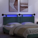 vidaXL Tête de lit suspendue Vert foncé Tissu