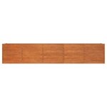 vidaXL Lit surélevé de jardin rouillé 400x80x77 cm acier corten