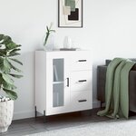 vidaXL Buffet blanc 69 5x34x90 cm bois d'ingénierie